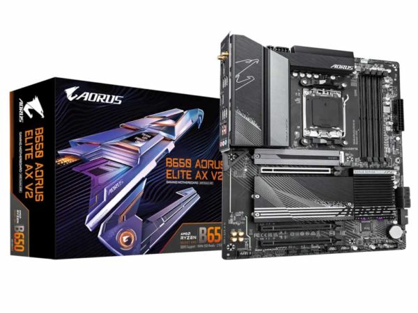 Gigabyte B650 Aorus Elite AXAM5; 4xDDR5; up to 256GB,(up to 8000MHz); DP, HDMI, WIFI - Image 2