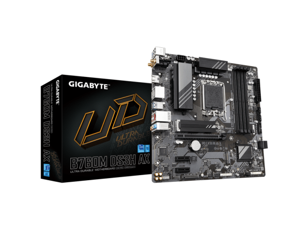 Gigabyte MB B760M DS3H AXLGA1700; 4xDDR5; 2xM.2, 4xSATAHDMI, DP; WIFI; mATX