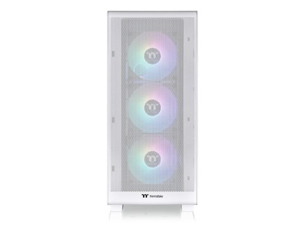 Thermaltake S250 TG ARGB SnowMid tower case, white,4x CT120 ARGB white fans - Image 3